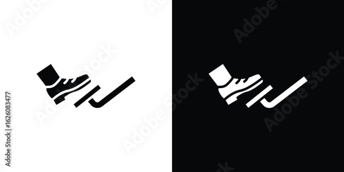car pedal icon - Vector. Flat design style eps 10