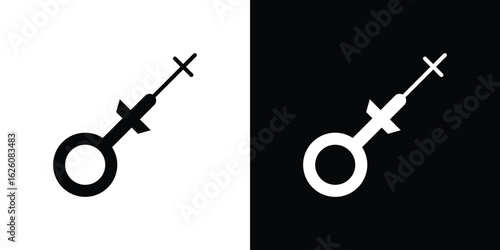 Car dipstick icon - Vector. Flat design style eps 10