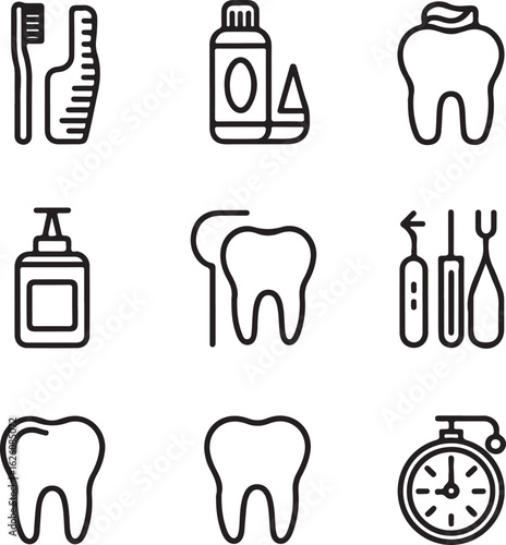 Toothbrush, Toothpaste, Floss, Tooth, Mouthwash, Dental Floss Picks, Healthy Teeth, Brushing Timer