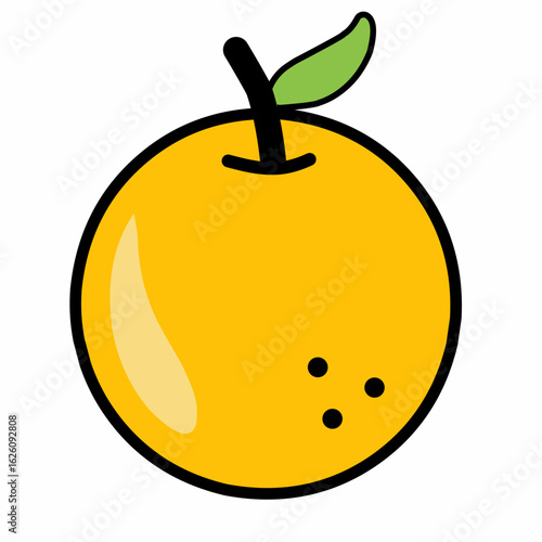 vector illustration of an orange fruit