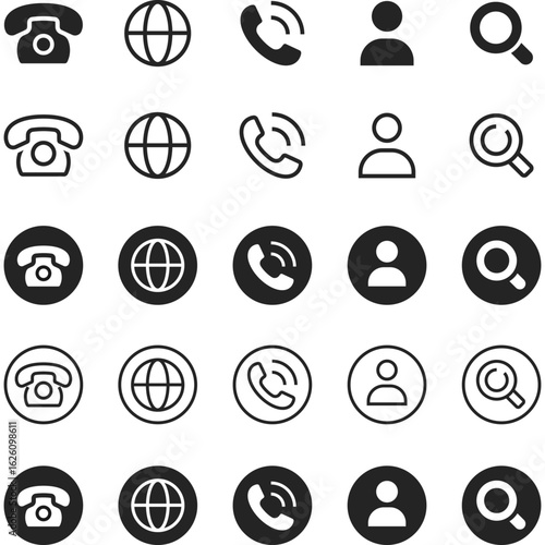 Business and Finance web icons in line style. Money, bank, contact, infographic. Icon collection