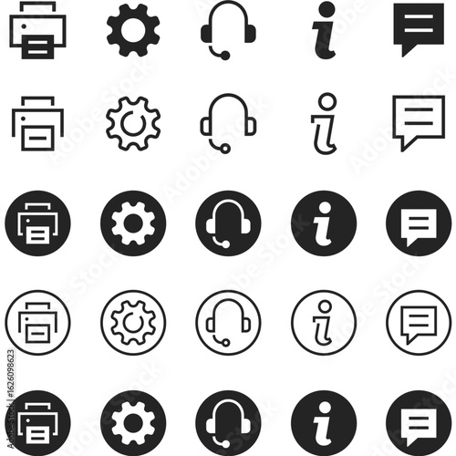 Business and Finance web icons in line style. Money, bank, contact, infographic. Icon collection