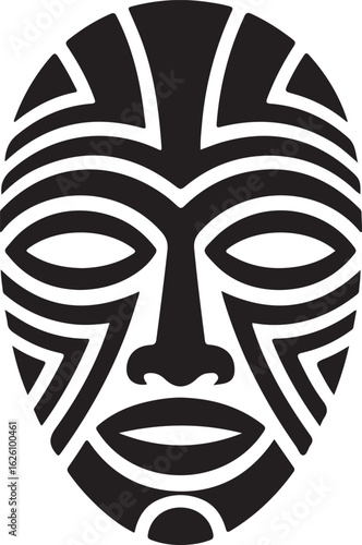 Geometric Animal Mask Silhouette Icon Set, Bold Modern Vector Design, mash symbol illustration.