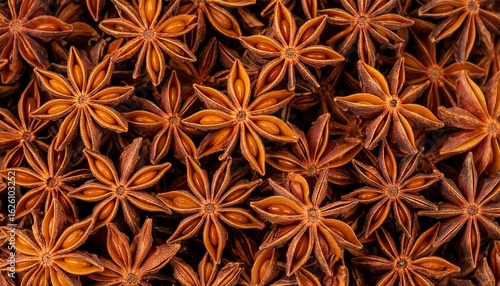 Star anise from Vietnam showing spiky seed pod and aromatic texture