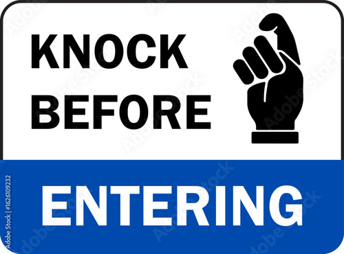 knock before entering sign
