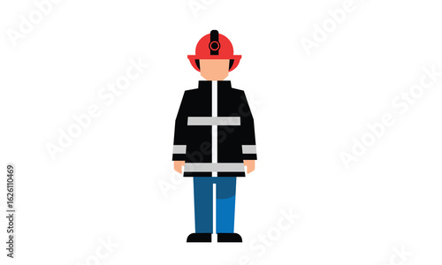 3d man character firefighter design suitable to your firefighter day, fire rescue, costume, profession, hobby, fireman, flat design, flat design character, and more