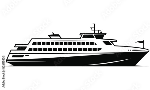 cruise ship vector illustration