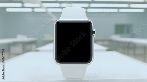 Smartwatch Mockup on a White Table