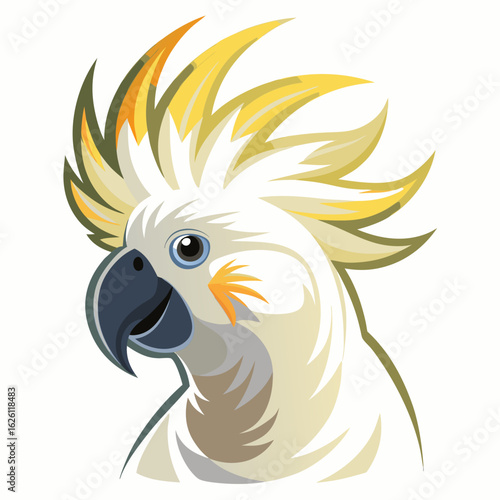 vector illustration of a parrot