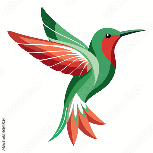 hummingbird and flower