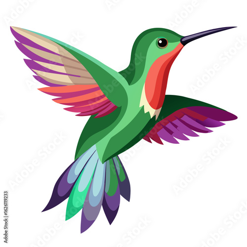 hummingbird and flower