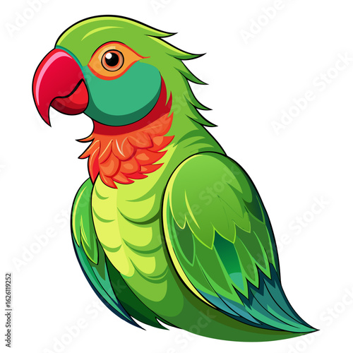 parrot on a green background