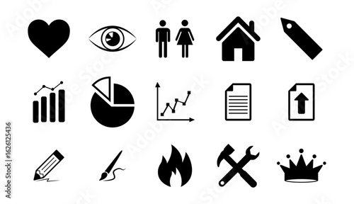 Black Icon collection most use on UI UX BW color