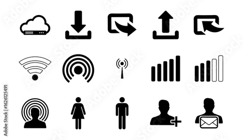 Black Icon collection most use on UI UX BW color
