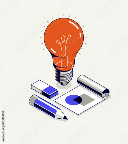Creative idea concept, ligh...