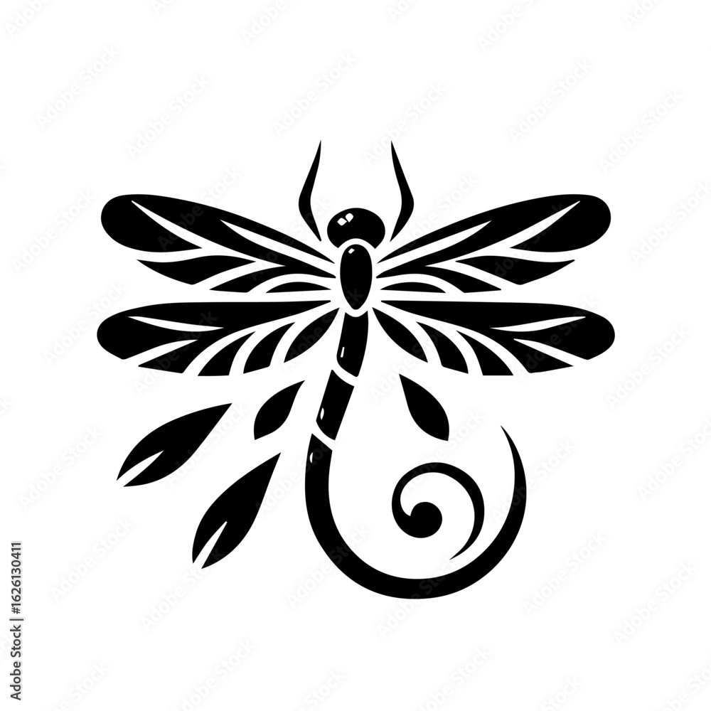 Obraz premium dragonfly on white background