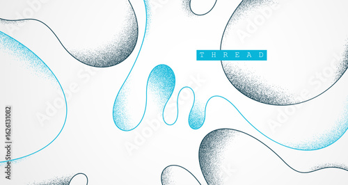 Antistress concept vector abstract background, thin curvy lines and textures minimal abstraction, flowing linear minimalist art, flowing wavy fluid backdrop.