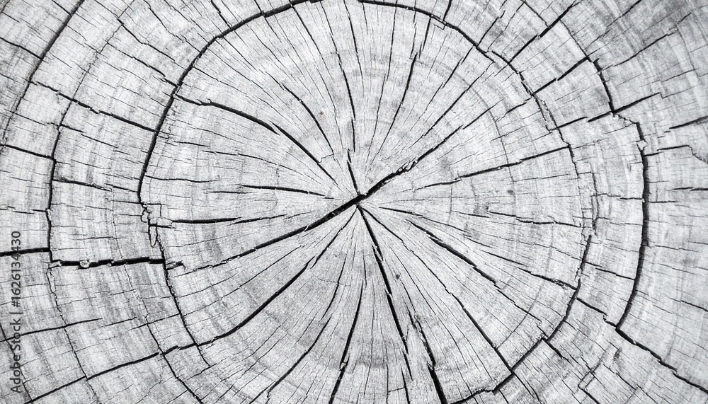 Fototapeta premium 年輪 木の時を刻むミニマルな自然美 白を基調とした繊細な質感