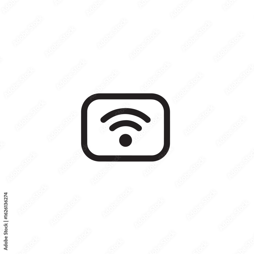 Vector art of wifi signal icon isolated on white background Vector art of wifi signal icon isolated on white background