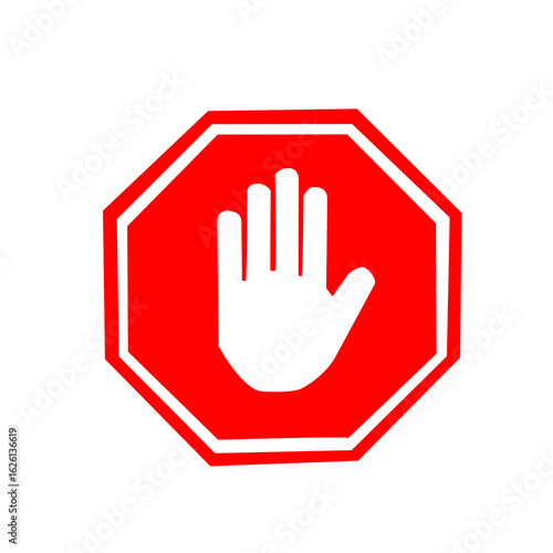 stop hand sign