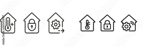 Understanding home automation symbols for temperature control and security measures in modern households