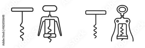 Different corkscrew types displayed for wine opening techniques and preferences during gatherings or celebrations