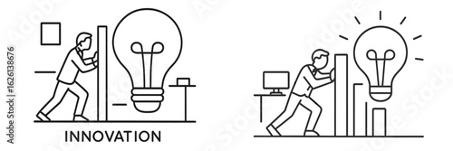 Innovative individuals pushing the boundaries of creativity and technology in a modern workspace setting