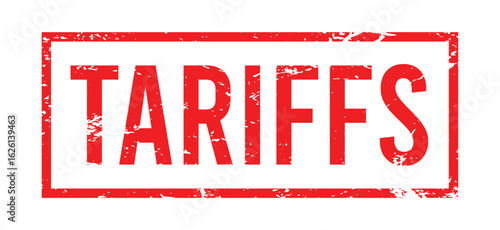 Tariffs Trade Restriction Stamp – Export Import Policy Grunge Label Vector Design