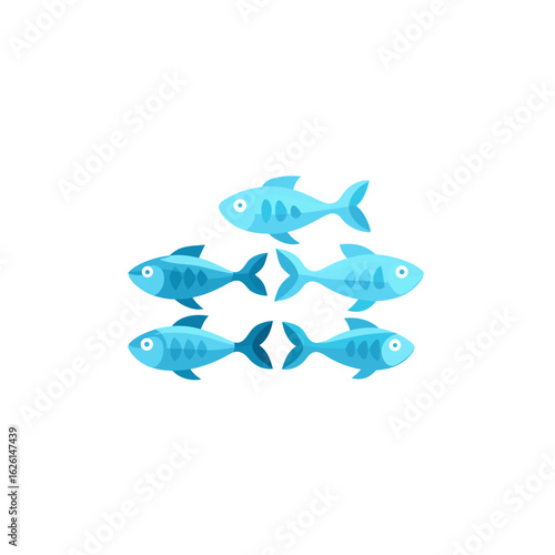 different glass fish set   transparent or semi t