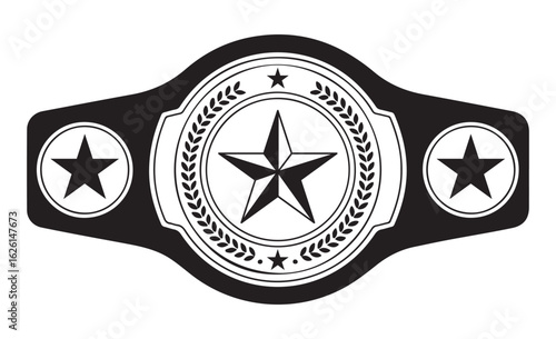 Championship wrestling belt silhouette