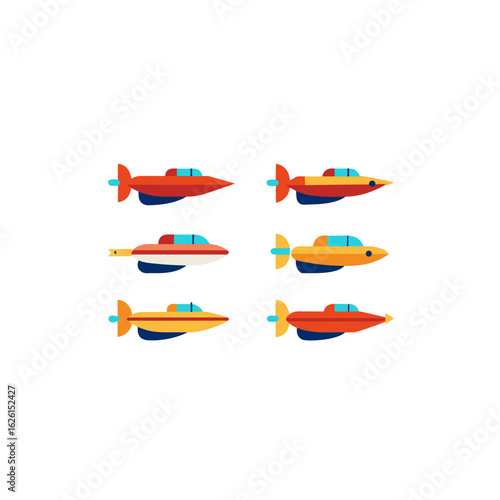  different reef skimmer ship set   