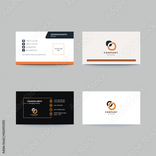 horizontal simple clean template vector design, Professional and Minimalist Business Card Design