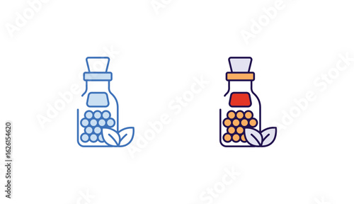 Homeopathy icon design with white background stock illustration
