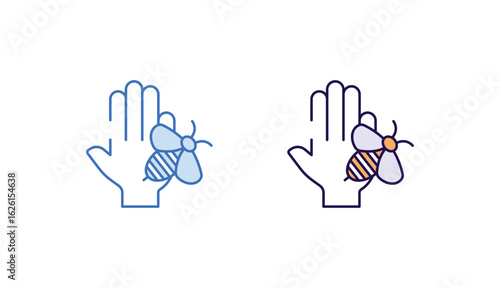 Apitherapy icon design with white background stock illustration