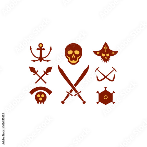  different ancient pirate marking set  