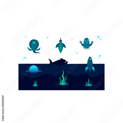  different silent midnight depth scene set   