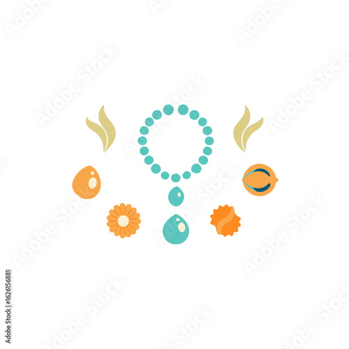  different tide woven necklace set   