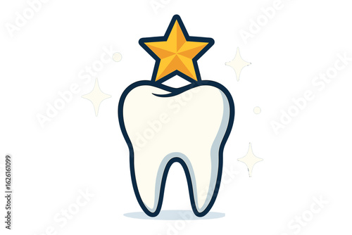 A tooth fairy holds a Christmas star on a greeting card from a dental office, wishing a Merry Christmas and a Happy New Year