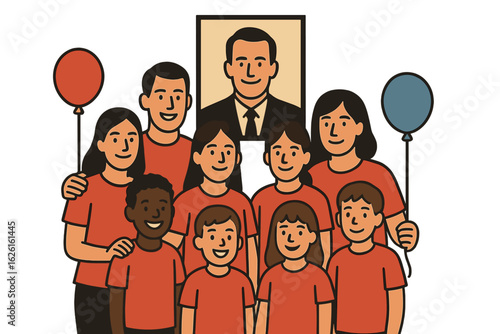 April 23 National Sovereignty and Children's Holiday, illustration in vector style