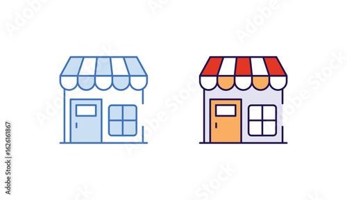 Supper Market icon design with white background stock illustration