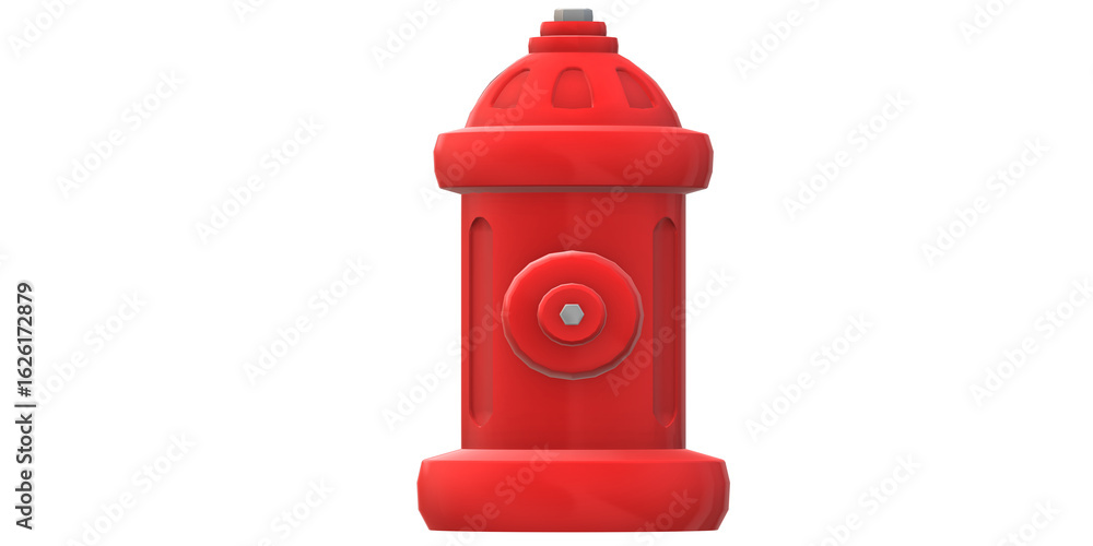 3D Render Red Fire Hydrant isolated on a Transparent Background 3D Render Red Fire Hydrant isolated on a Transparent Background