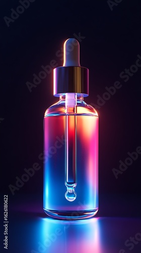 Glowing Skincare Dropper Bottle Render
