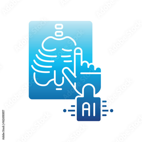 medical image analysis color flat icon for digital and print projects.