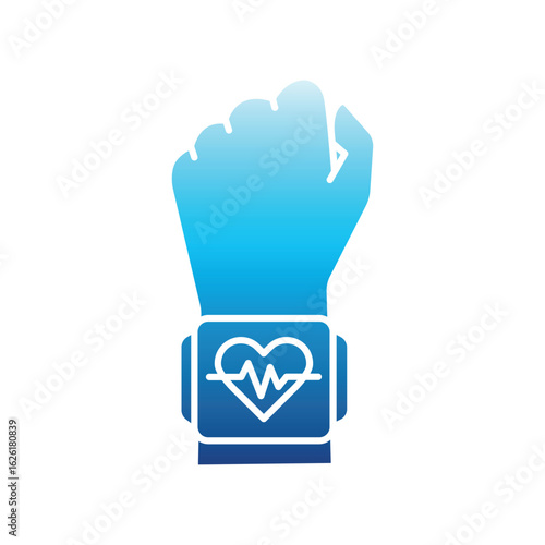smart watch color flat icon for digital and print projects.