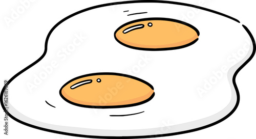 Illustration of fried egg
