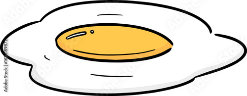Illustration of fried egg
