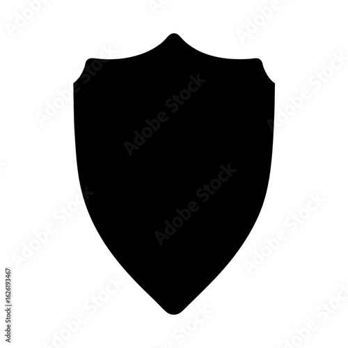 Free Download Solid Black Shield Illustration Emphasizing Protection and Historical Heraldry Design - GFXLoad