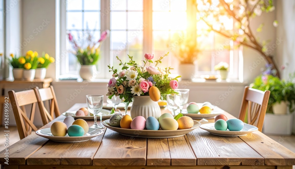 custom made wallpaper toronto digitalFestive Easter table setting indoors