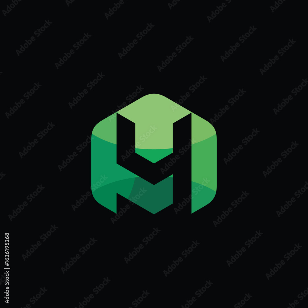 Fototapeta premium Hexagon Letter Y Logo Design Vector Template