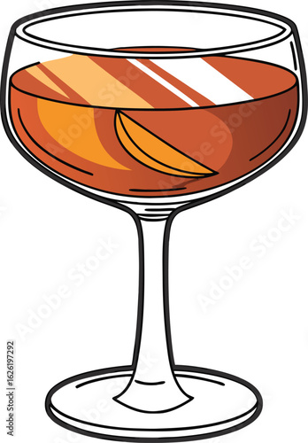 Red wine in a crystal glass, isolated on a clean white background